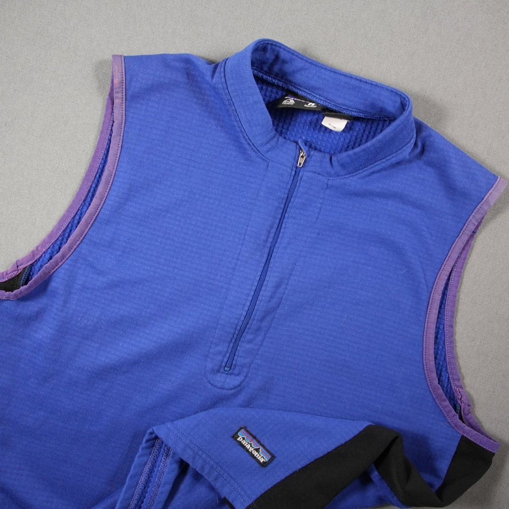 Vintage USA Patagonia Regulator R Polartec 1/4 Zip Men Lightweight Vest L
